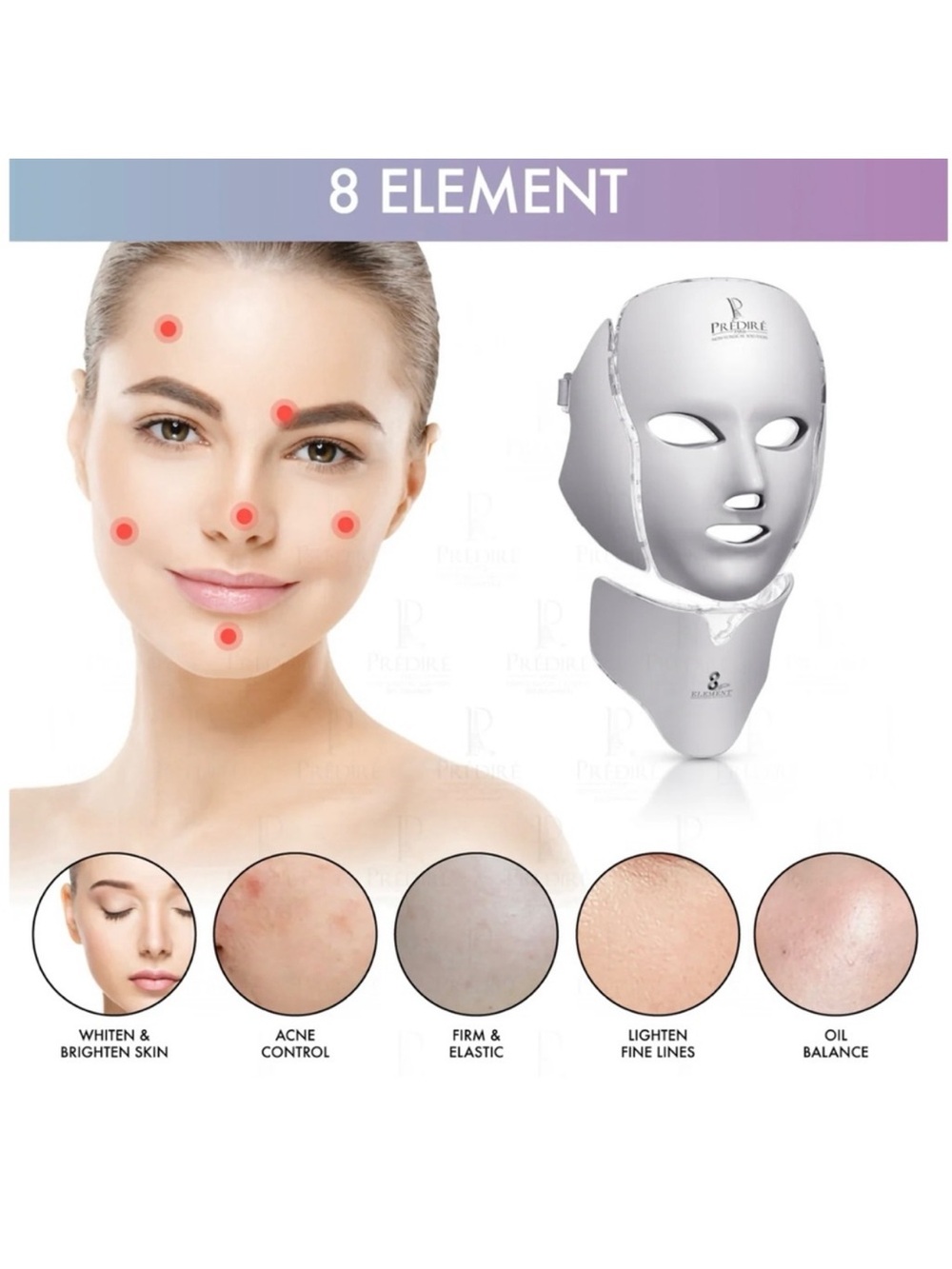 Predire 8 Element LED Skincare Mask 🤍 - Picture 4 of 16